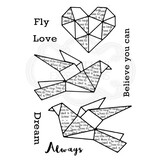 Woodware Paper Birds Clear Stamp (FRS763) (OUTLET)