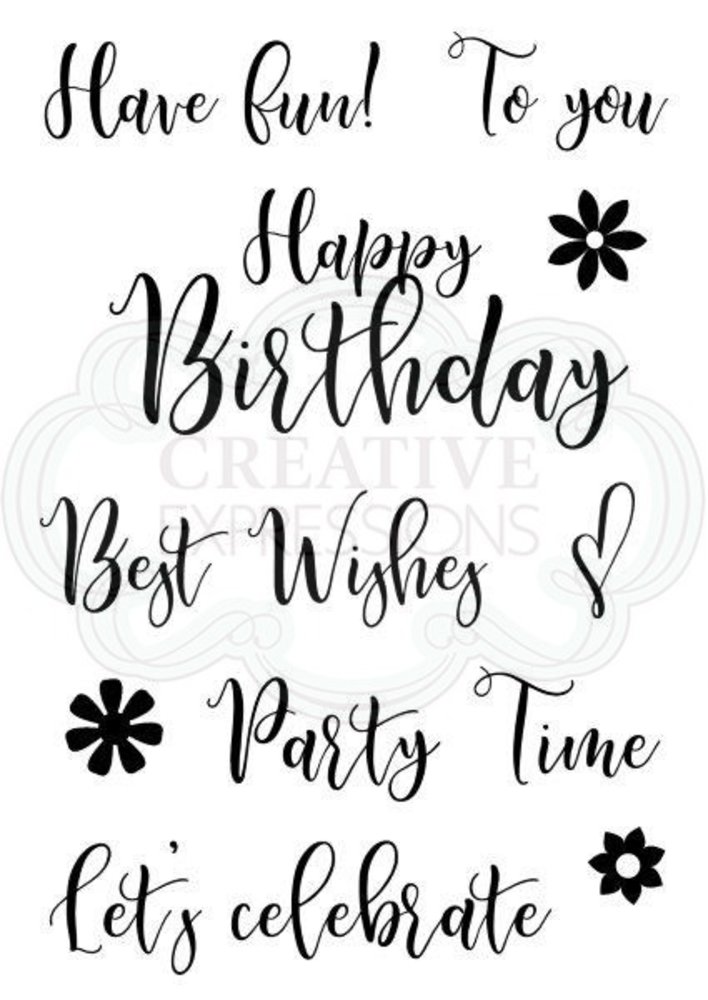 Woodware Scripted Wishes Clear Stamp (FRS722) (OUTLET) Woodware Scripted Wishes Clear Stamp (FRS722) (OUTLET)