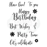 Woodware Scripted Wishes Clear Stamp (FRS722) (OUTLET)