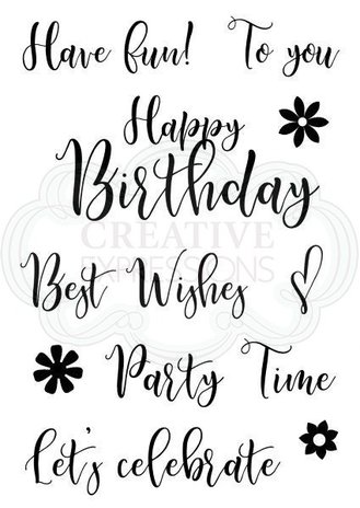 Woodware Scripted Wishes Clear Stamp (FRS722) (OUTLET) Woodware Scripted Wishes Clear Stamp (FRS722) (OUTLET)