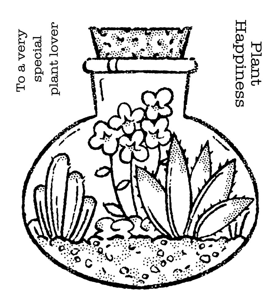 Woodware Terrarium Clear Stamp (FRS090) (OUTLET) Woodware Terrarium Clear Stamp (FRS090) (OUTLET)