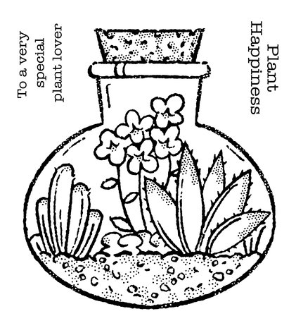 Woodware Terrarium Clear Stamp (FRS090) (OUTLET) Woodware Terrarium Clear Stamp (FRS090) (OUTLET)