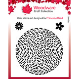Woodware Stitched Circle Clear Stamp (FRS091) (OUTLET)