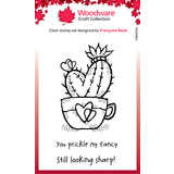 Woodware Heart Cactus Clear Stamp (FRM034) (OUTLET)
