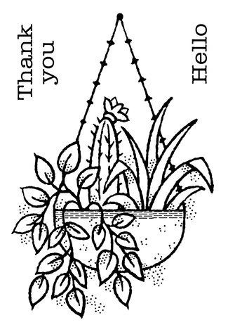 Woodware Hanging Basket Clear Stamp (FRM032) (OUTLET) Woodware Hanging Basket Clear Stamp (FRM032) (OUTLET)