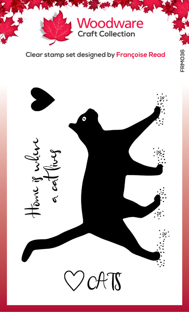 Woodware Cat Silhouette Clear Stamp (FRM036) (OUTLET)