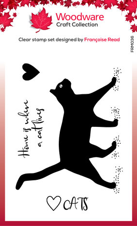Woodware Cat Silhouette Clear Stamp (FRM036) (OUTLET)