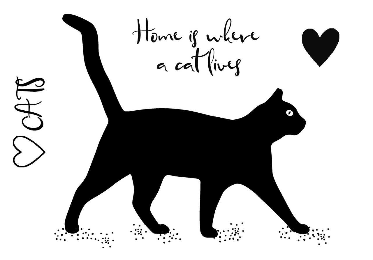 Woodware Cat Silhouette Clear Stamp (FRM036) (OUTLET)