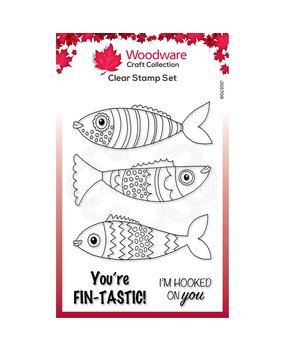 Woodware Swimming Fish Clear Stamp (JGS709) (OUTLET)