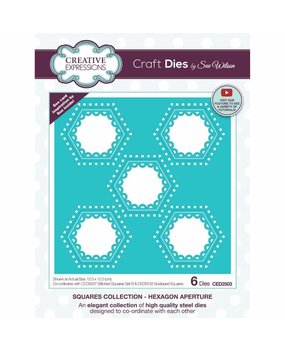 Creative Expressions Sue Wilson Craft Die Squares Collection Hexagon Aperture (CED2503) (OUTLET) Creative Expressions Sue Wilson Craft Die Squares Collection Hexagon Aperture (CED2503) (OUTLET)