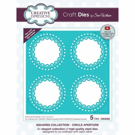 Creative Expressions Sue Wilson Craft Die Squares Collection Circle Aperture (CED2502) (OUTLET) Creative Expressions Sue Wilson Craft Die Squares Collection Circle Aperture (CED2502) (OUTLET)