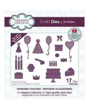 Creative Expressions Sue Wilson Craft Die Finishing Touches Birthday Accessories (CED1542) (OUTLET) Creative Expressions Sue Wilson Craft Die Finishing Touches Birthday Accessories (CED1542) (OUTLET)