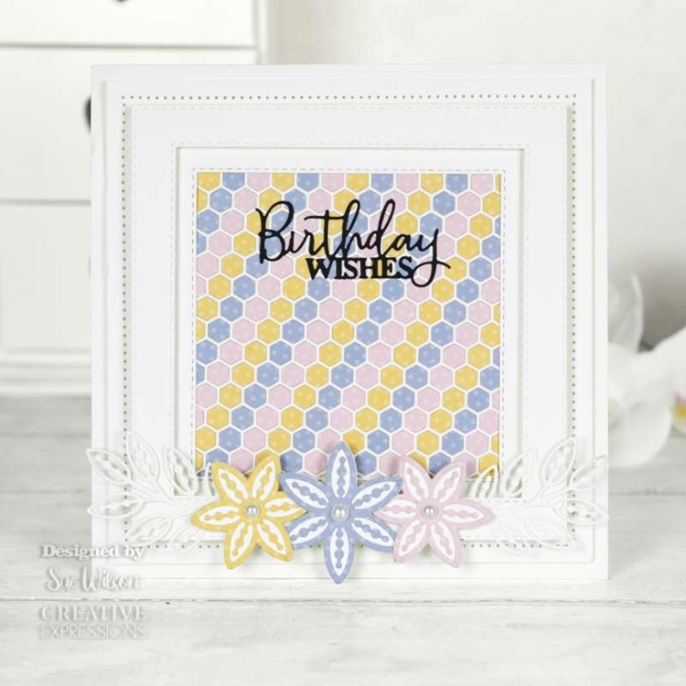 Creative Expressions Sue Wilson Craft Die Background Collection Hexagon (CED7133) (OUTLET)