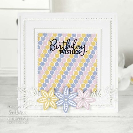 Creative Expressions Sue Wilson Craft Die Background Collection Hexagon (CED7133) (OUTLET)