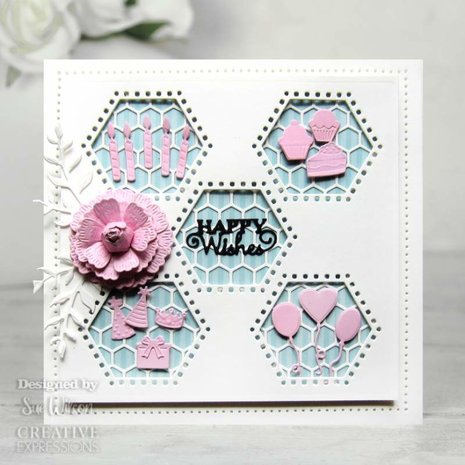 Creative Expressions Sue Wilson Craft Die Background Collection Hexagon (CED7133) (OUTLET)