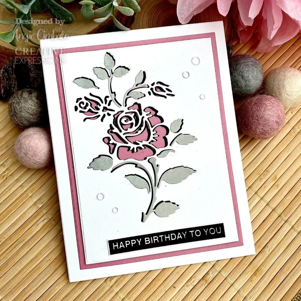 Creative Expressions Sam Poole Craft Die Shabby Basics Vintage Rose (CEDSP008) (OUTLET)