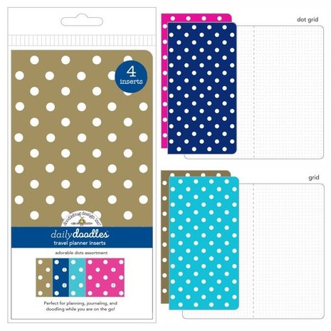 Doodlebug Design Daily Doodles Travel Planner Inserts Adorable Dots Assortment (4pcs) (6018) (DISCONTINUED) Doodlebug Design Daily Doodles Travel Planner Inserts Adorable Dots Assortment (4pcs) (6018) (DISCONTINUED)
