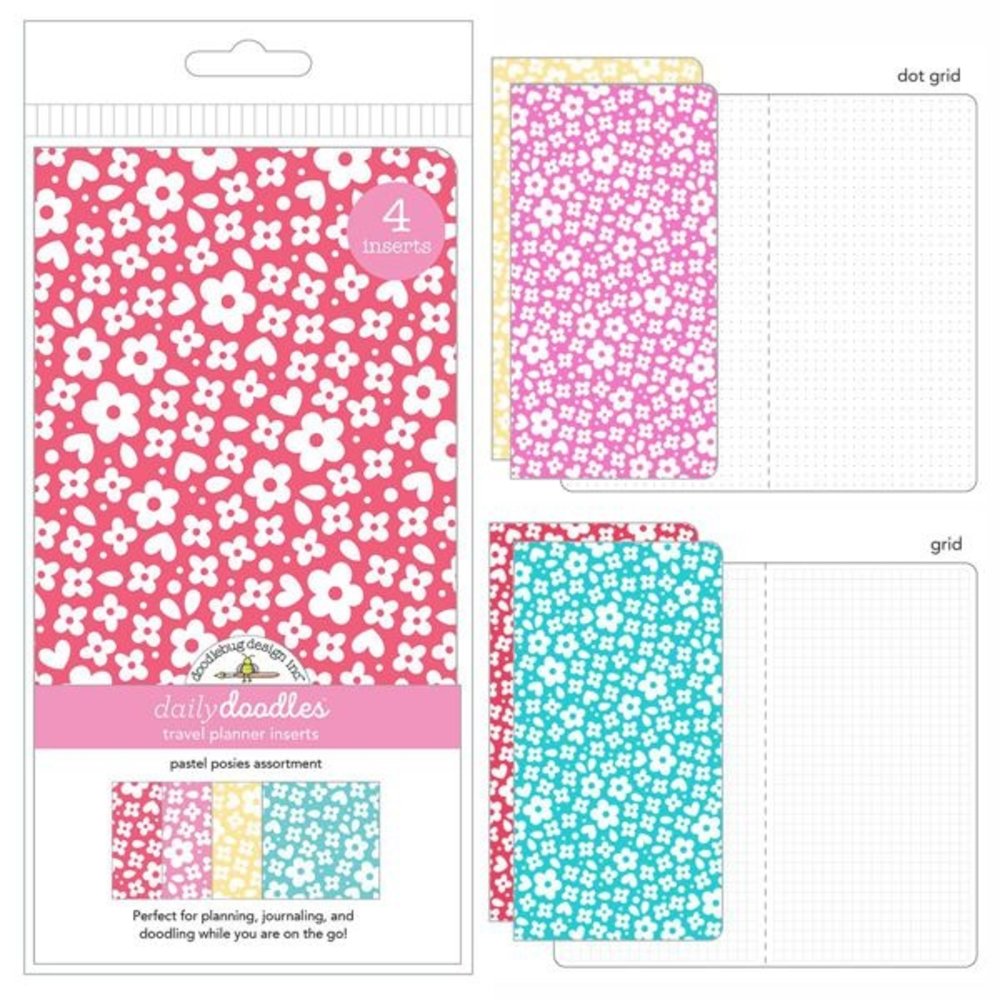 Doodlebug Design Daily Doodles Travel Planner Inserts Pastel Posies Assortment (4pcs) (6015) (DISCONTINUED) Doodlebug Design Daily Doodles Travel Planner Inserts Pastel Posies Assortment (4pcs) (6015) (DISCONTINUED)