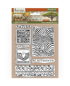 Stamperia Natural Rubber Stamp Savana Zebra Texture (WTKCC211) (DISCONTINUED)