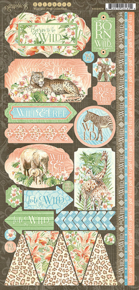 Graphic 45 Wild & Free Stickers (4502408) (OUTLET) Graphic 45 Wild & Free Stickers (4502408) (OUTLET)