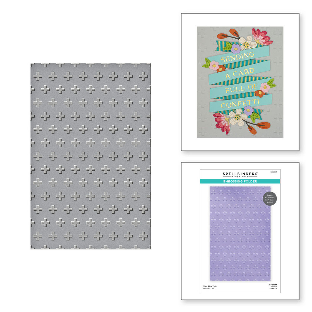Spellbinders This Plus This Embossing Folder (SES-031) (OUTLET) Spellbinders This Plus This Embossing Folder (SES-031) (OUTLET)