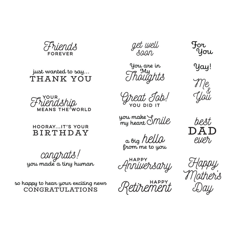 Spellbinders Sentiments for You Clear Stamp (STP-079) (OUTLET) Spellbinders Sentiments for You Clear Stamp (STP-079) (OUTLET)