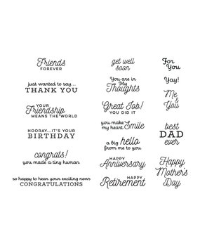 Spellbinders Sentiments for You Clear Stamp (STP-079) (OUTLET) Spellbinders Sentiments for You Clear Stamp (STP-079) (OUTLET)