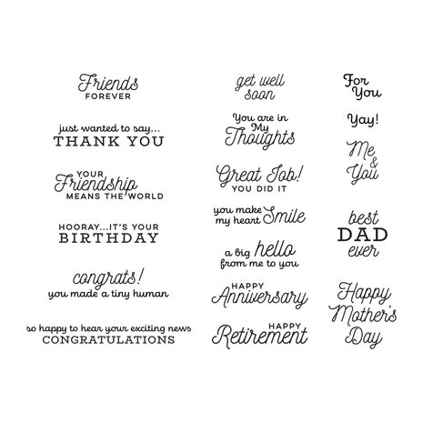 Spellbinders Sentiments for You Clear Stamp (STP-079) (OUTLET) Spellbinders Sentiments for You Clear Stamp (STP-079) (OUTLET)