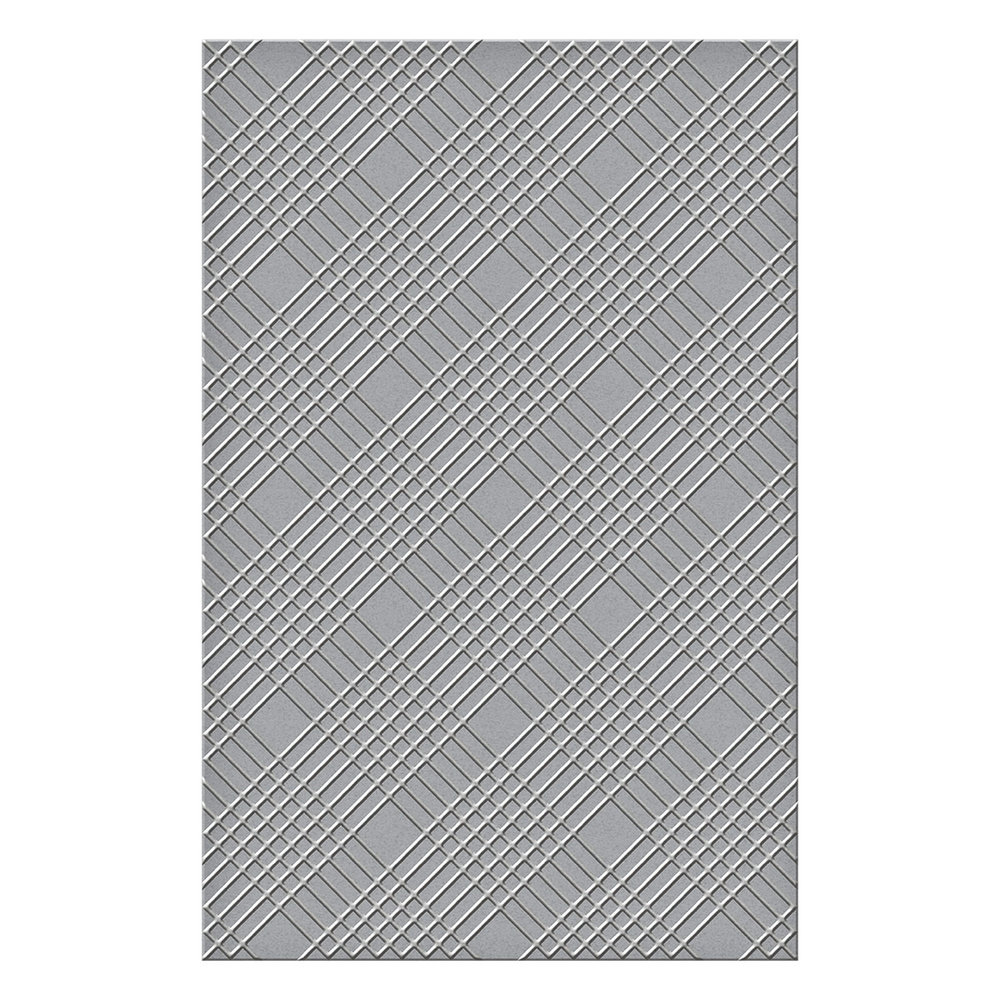 Spellbinders Diamond Plaid Embossing Folder (SES-036)