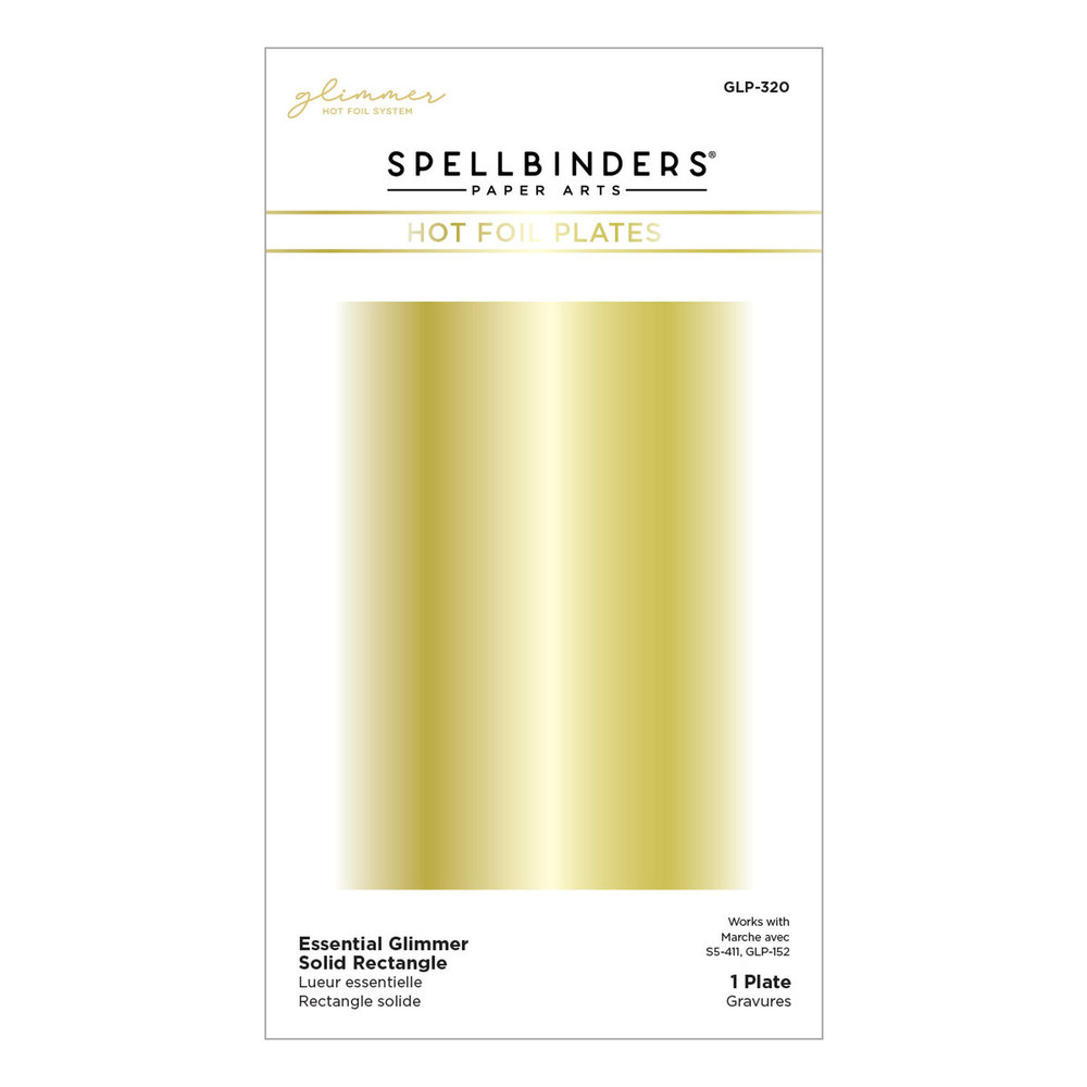 Spellbinders Essential Glimmer Solid Rectangle Glimmer Hot Foil Plate (GLP-320) Spellbinders Essential Glimmer Solid Rectangle Glimmer Hot Foil Plate (GLP-320)