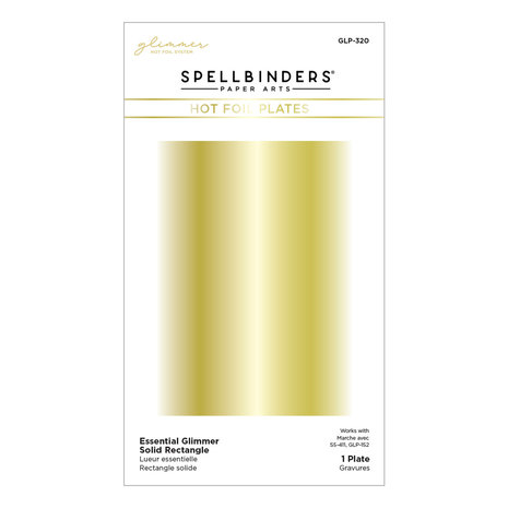 Spellbinders Essential Glimmer Solid Rectangle Glimmer Hot Foil Plate (GLP-320) Spellbinders Essential Glimmer Solid Rectangle Glimmer Hot Foil Plate (GLP-320)