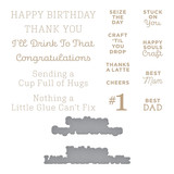 Spellbinders We Dance Glimmer Sentiments Glimmer Hot Foil Plate & Die (GLP-312) (OUTLET)