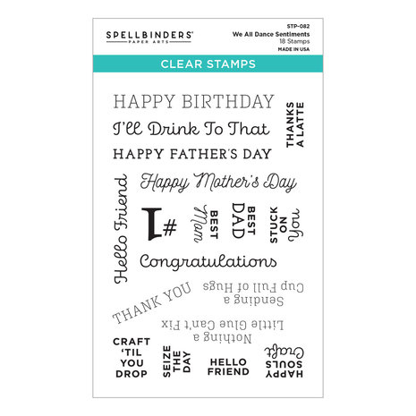Spellbinders We All Dance Sentiments Clear Stamp (STP-082) (OUTLET) Spellbinders We All Dance Sentiments Clear Stamp (STP-082) (OUTLET)