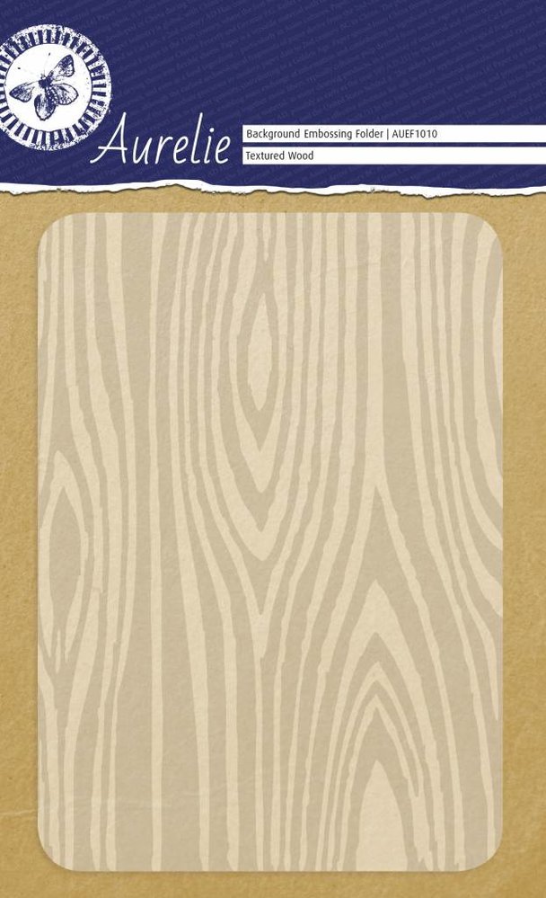 Aurelie Textured Wood Background Embossing Folder (AUEF1010) (OUTLET)