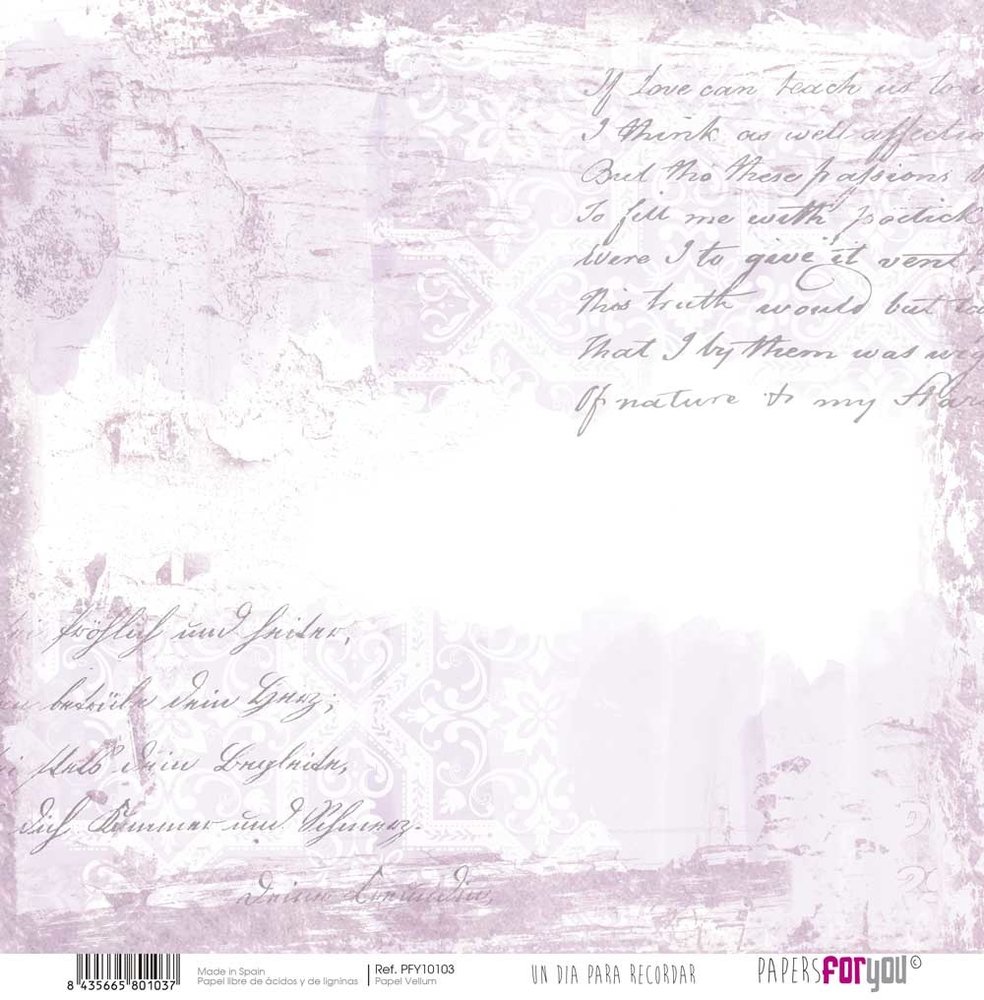 Papers For You Un Día Para Recordar Niña Vellum Paper Pack (6pcs) (PFY-10097) (DISCONTINUED) Papers For You Un Día Para Recordar Niña Vellum Paper Pack (6pcs) (PFY-10097) (DISCONTINUED)