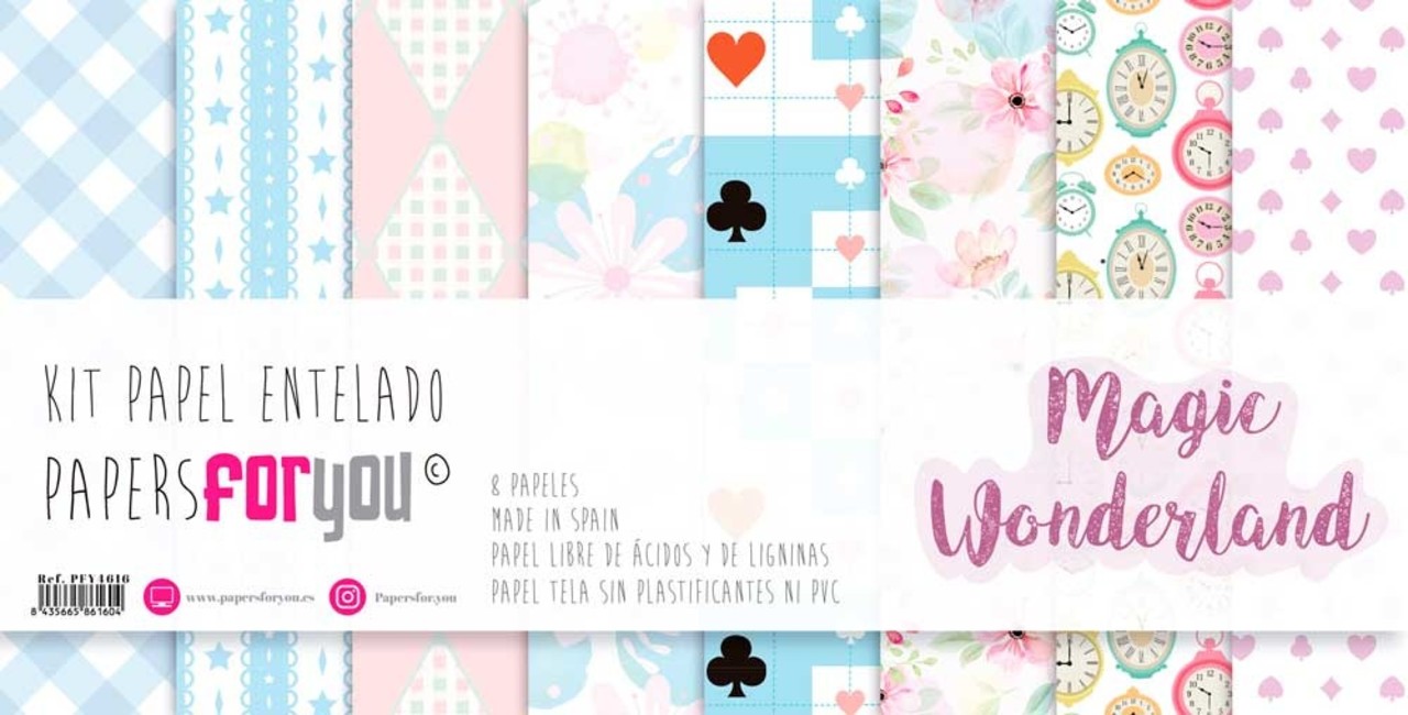 Papers For You Magic Wonderland Canvas Scrap Pack (8pcs) (PFY-4616) (DISCONTINUED)
