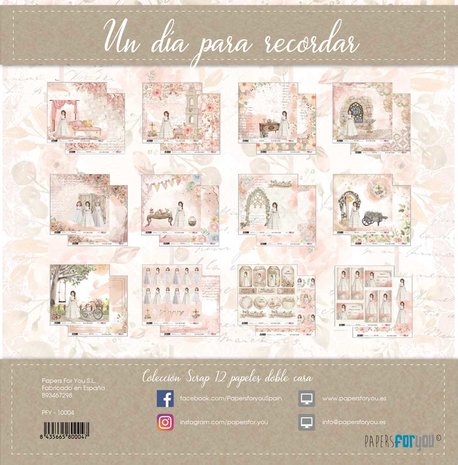 Papers For You Un Día Para Recordar Niña Morena Scrap Paper Pack (12pcs) (PFY-10004) (DISCONTINUED) Papers For You Un Día Para Recordar Niña Morena Scrap Paper Pack (12pcs) (PFY-10004) (DISCONTINUED)