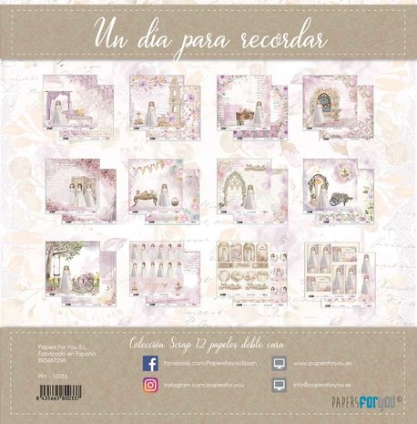 Papers For You Un Día Para Recordar Niña Rubia Scrap Paper Pack (12pcs) (PFY-10033) (DISCONTINUED) Papers For You Un Día Para Recordar Niña Rubia Scrap Paper Pack (12pcs) (PFY-10033) (DISCONTINUED)