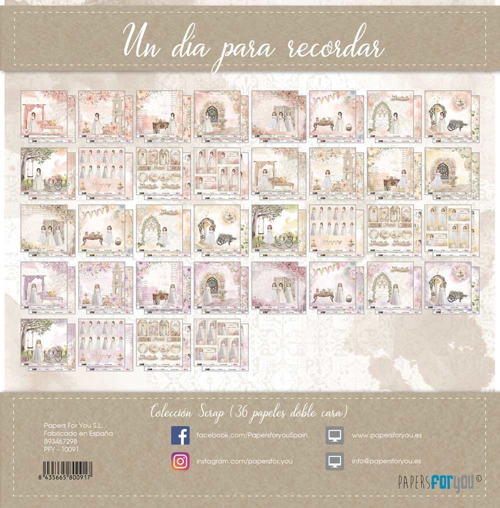 Papers For You Un Día Para Recordar Tres Niñas Scrap Paper Pack (36pcs) (PFY-10091) (DISCONTINUED) Papers For You Un Día Para Recordar Tres Niñas Scrap Paper Pack (36pcs) (PFY-10091) (DISCONTINUED)
