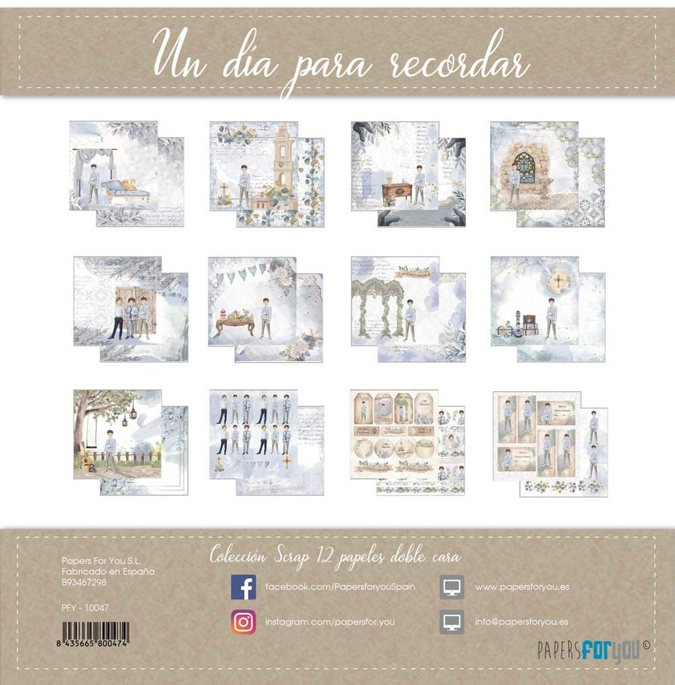 Papers For You Un Día Para Recordar Niño Moreno Scrap Paper Pack (12pcs) (PFY-10047) (DISCONTINUED) Papers For You Un Día Para Recordar Niño Moreno Scrap Paper Pack (12pcs) (PFY-10047) (DISCONTINUED)