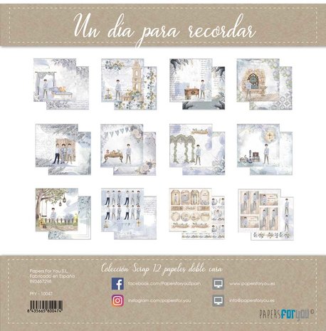 Papers For You Un Día Para Recordar Niño Moreno Scrap Paper Pack (12pcs) (PFY-10047) (DISCONTINUED) Papers For You Un Día Para Recordar Niño Moreno Scrap Paper Pack (12pcs) (PFY-10047) (DISCONTINUED)