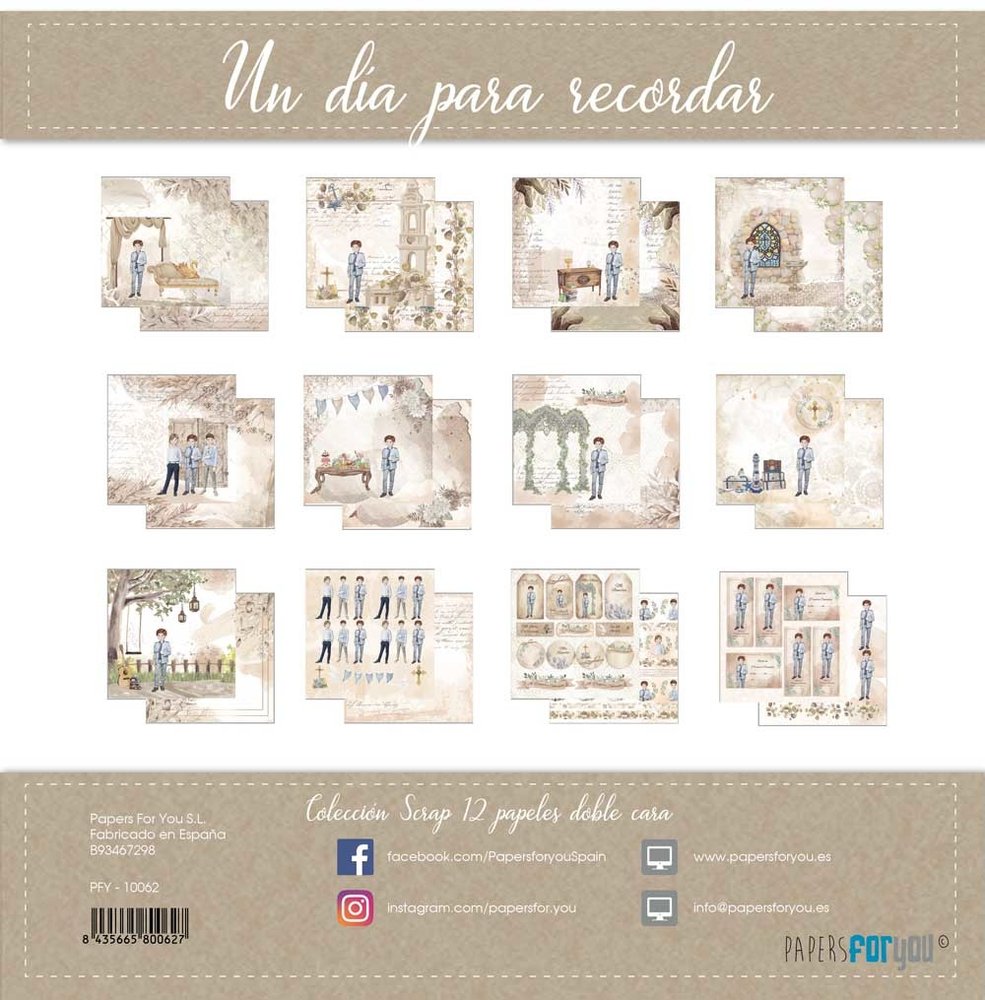 Papers For You Un Día Para Recordar Niño Pelirrojo Scrap Paper Pack (12pcs) (PFY-10062) (DISCONTINUED)
