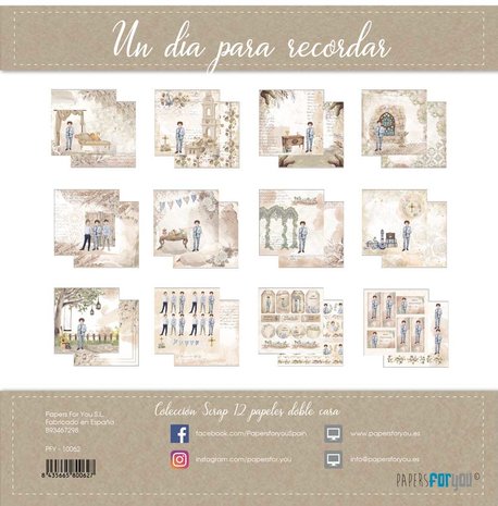 Papers For You Un Día Para Recordar Niño Pelirrojo Scrap Paper Pack (12pcs) (PFY-10062) (DISCONTINUED)