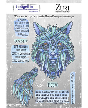IndigoBlu Rescue is my Favourite Breed A5 Rubber Stamps (IND0942) (OUTLET)