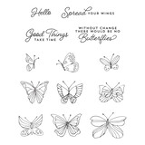 Spellbinders Whimsical Butterfly Clear Stamp (STP-069) (OUTLET)