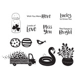 Spellbinders Many Greetings Clear Stamp (STP-076) (OUTLET)