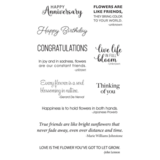 Spellbinders Garden Favorites Sentiments Clear Stamp (STP-088) (OUTLET)