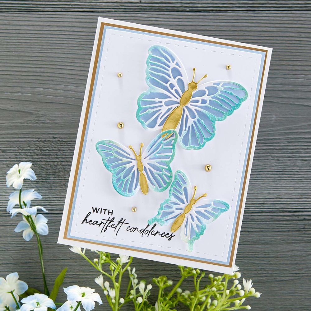 Spellbinders Butterfly Sentiments Clear Stamp (STP-081) (OUTLET) Spellbinders Butterfly Sentiments Clear Stamp (STP-081) (OUTLET)