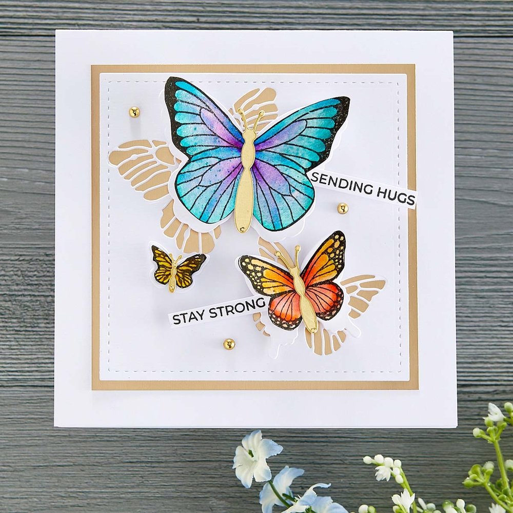 Spellbinders Butterfly Sentiments Clear Stamp (STP-081) (OUTLET) Spellbinders Butterfly Sentiments Clear Stamp (STP-081) (OUTLET)