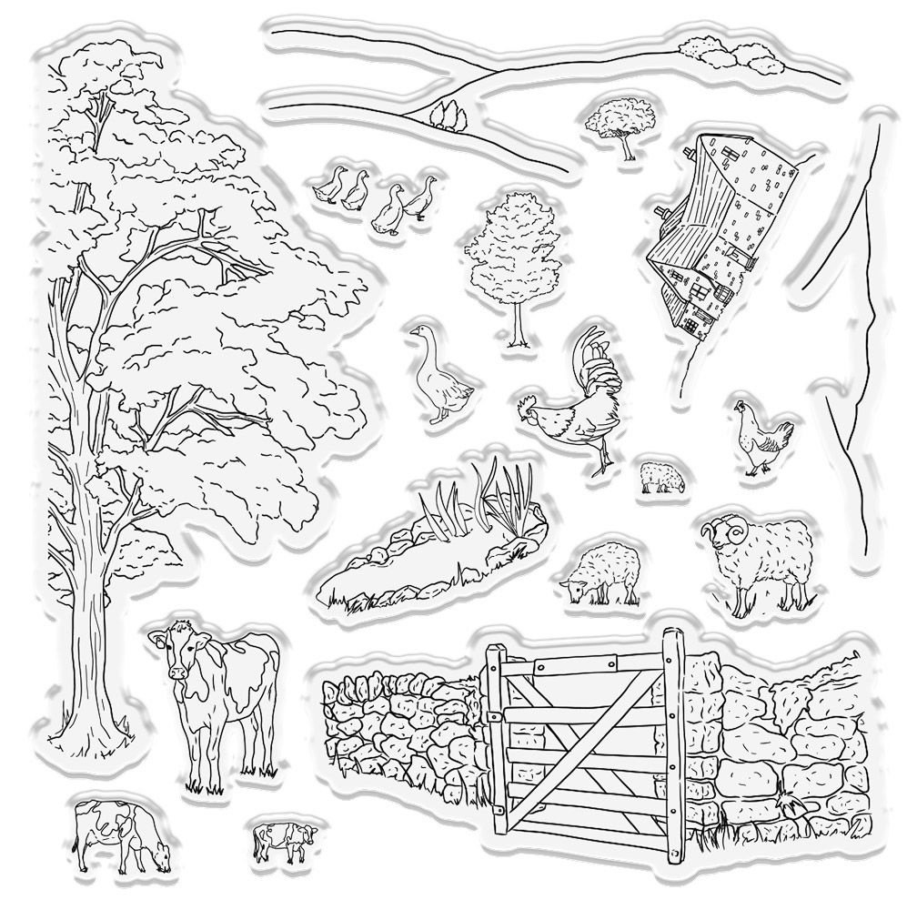 Crafter's Companion Country Lane Clear Stamps Idyllic Meadow (S-CLANE-ST-IDME) (OUTLET)